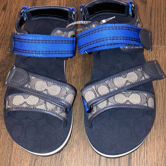 New! Coach Men’s Signature Jacquard Sport Sandals  Size 9 - Picture 9 of 9